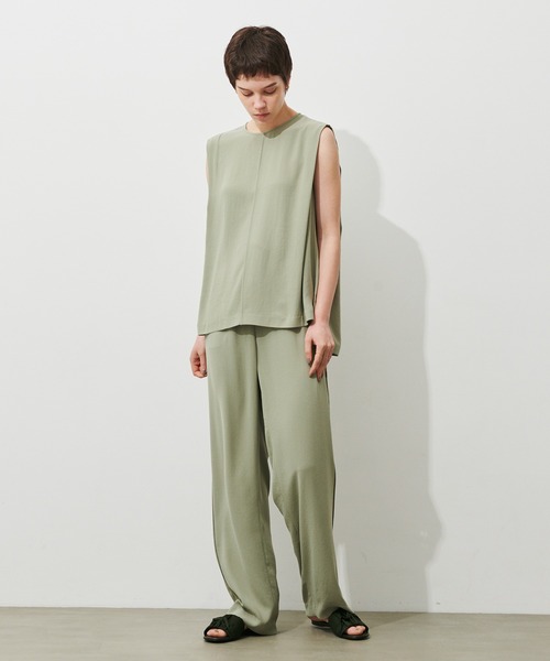 N.O.R.C by the line(ノークバイザライン)の「ストレッチジョーゼットパンツ(スラックス・レディース・ブラック/カーキ/ブルー/アイボリー・S/M/L)」の11枚目の写真