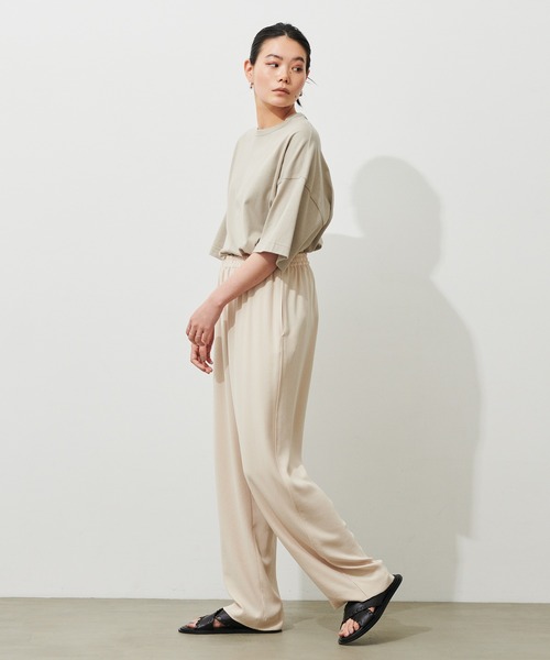 N.O.R.C by the line(ノークバイザライン)の「ストレッチジョーゼットパンツ(スラックス・レディース・ブラック/カーキ/ブルー/アイボリー・S/M/L)」の17枚目の写真