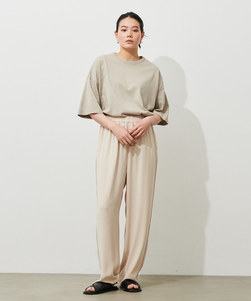 N.O.R.C by the line(ノークバイザライン)の「ストレッチジョーゼットパンツ(スラックス・レディース・ブラック/カーキ/ブルー/アイボリー・S/M/L)」の18枚目の写真