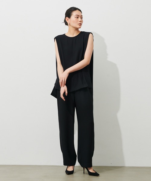 N.O.R.C by the line(ノークバイザライン)の「ストレッチジョーゼットパンツ(スラックス・レディース・ブラック/カーキ/ブルー/アイボリー・S/M/L)」の19枚目の写真