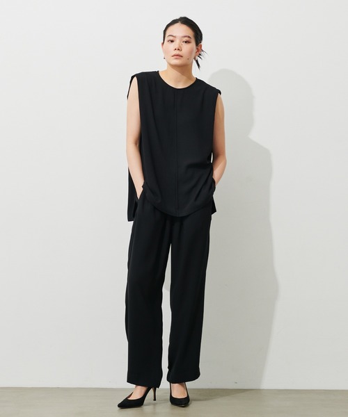 N.O.R.C by the line(ノークバイザライン)の「ストレッチジョーゼットパンツ(スラックス・レディース・ブラック/カーキ/ブルー/アイボリー・S/M/L)」の20枚目の写真