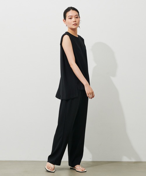 N.O.R.C by the line(ノークバイザライン)の「ストレッチジョーゼットパンツ(スラックス・レディース・ブラック/カーキ/ブルー/アイボリー・S/M/L)」の21枚目の写真