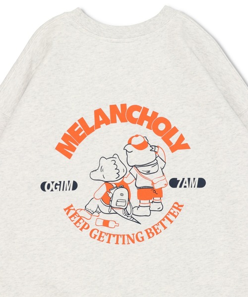 SPINNS（スピンズ）の「Crocodile&Pigイラストデザイン クルーネックスウェット（スウェット・レディース・ブラック/オフホワイト/オートミール/グレイッシュブルー・ONESIZE）」の22枚目の写真