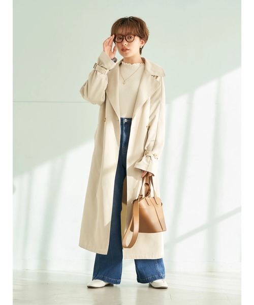 earth music&ecology(アースミュージックアンドエコロジー)の「ハイネックメローリブニットプルオーバー*(ニット/セーター・レディース・ブラック/オフホワイト/サックスブルー/ライトピンク・S/M)」の7枚目の写真