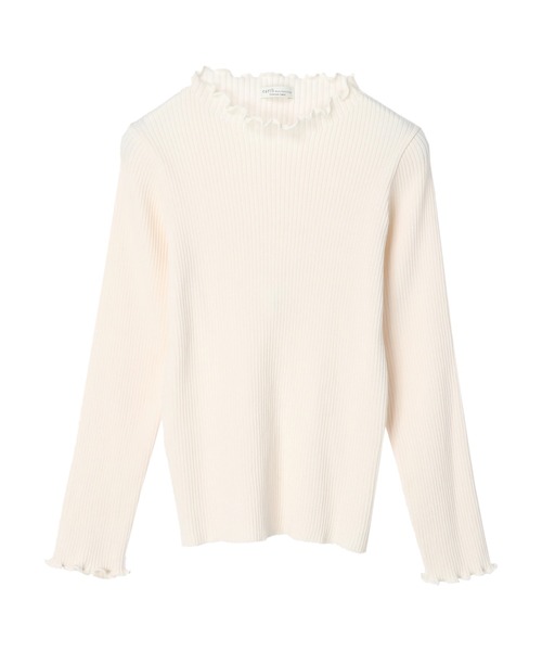 earth music&ecology(アースミュージックアンドエコロジー)の「ハイネックメローリブニットプルオーバー*(ニット/セーター・レディース・ブラック/オフホワイト/サックスブルー/ライトピンク・S/M)」の15枚目の写真