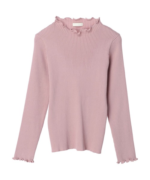 earth music&ecology(アースミュージックアンドエコロジー)の「ハイネックメローリブニットプルオーバー*(ニット/セーター・レディース・ブラック/オフホワイト/サックスブルー/ライトピンク・S/M)」の17枚目の写真