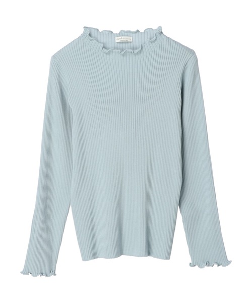 earth music&ecology(アースミュージックアンドエコロジー)の「ハイネックメローリブニットプルオーバー*(ニット/セーター・レディース・ブラック/オフホワイト/サックスブルー/ライトピンク・S/M)」の18枚目の写真