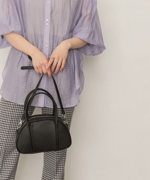 RODE SKO（ロデスコ）の「ラウンドミニバッグ（ショルダーバッグ・レディース・ブルー/ブラック/アイボリー・ONE）」の14枚目の写真