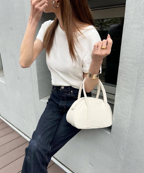 RODE SKO（ロデスコ）の「ラウンドミニバッグ（ショルダーバッグ・レディース・ブルー/ブラック/アイボリー・ONE）」の2枚目の写真