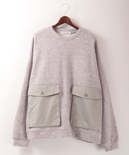 House of Blues（ハウスオブブルース）の「サカリバ起毛ポケット配色切替クルーネック（スウェット・メンズ・ベージュ/杢グレー・M/L）」の12枚目の写真