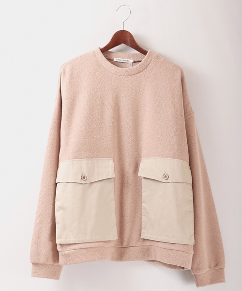 House of Blues（ハウスオブブルース）の「サカリバ起毛ポケット配色切替クルーネック（スウェット・メンズ・ベージュ/杢グレー・M/L）」の15枚目の写真