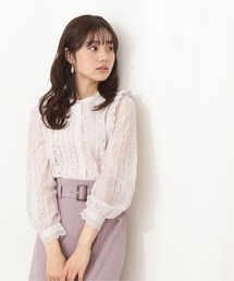 PROPORTION BODY DRESSING | ストライプレースブラウス / 1212110207(シャツ/ブラウス)