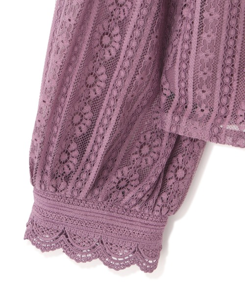 PROPORTION BODY DRESSING（プロポーションボディドレッシング）の「ストライプレースブラウス / 1212110207（シャツ/ブラウス・レディース・ダークグレー/パープル/オフホワイト・SMALL/MEDIUM）」の19枚目の写真