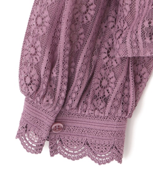 PROPORTION BODY DRESSING（プロポーションボディドレッシング）の「ストライプレースブラウス / 1212110207（シャツ/ブラウス・レディース・ダークグレー/パープル/オフホワイト・SMALL/MEDIUM）」の20枚目の写真