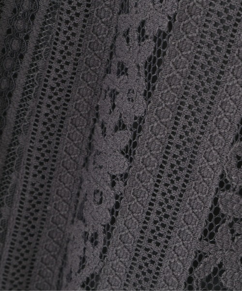 PROPORTION BODY DRESSING（プロポーションボディドレッシング）の「ストライプレースブラウス / 1212110207（シャツ/ブラウス・レディース・ダークグレー/パープル/オフホワイト・SMALL/MEDIUM）」の14枚目の写真