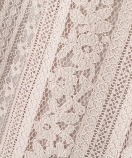 PROPORTION BODY DRESSING（プロポーションボディドレッシング）の「ストライプレースブラウス / 1212110207（シャツ/ブラウス・レディース・ダークグレー/パープル/オフホワイト・SMALL/MEDIUM）」の12枚目の写真