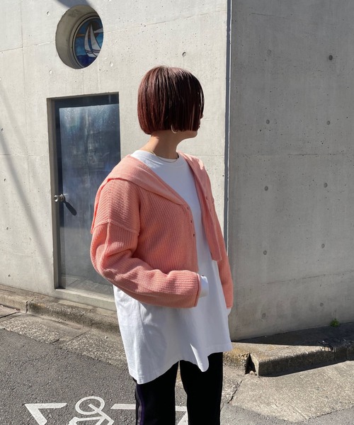 JUGLANS(ユグランス)の「☆ 衿付きカーディガン S5521(カーディガン/ボレロ・レディース・ピンク/ブルー/アイボリー・FREE)」の1枚目の写真