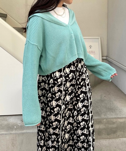 JUGLANS(ユグランス)の「☆ 衿付きカーディガン S5521(カーディガン/ボレロ・レディース・ピンク/ブルー/アイボリー・FREE)」の3枚目の写真