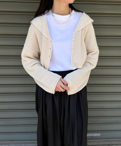 JUGLANS(ユグランス)の「☆ 衿付きカーディガン S5521(カーディガン/ボレロ・レディース・ピンク/ブルー/アイボリー・FREE)」の7枚目の写真