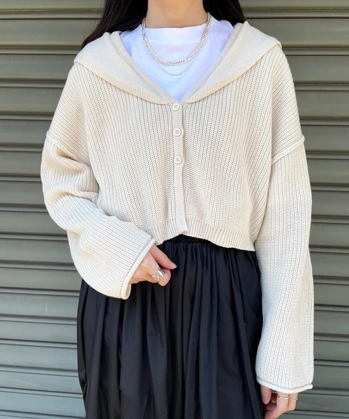 JUGLANS(ユグランス)の「☆ 衿付きカーディガン S5521(カーディガン/ボレロ・レディース・ピンク/ブルー/アイボリー・FREE)」の15枚目の写真