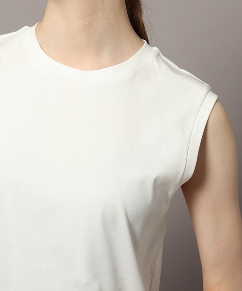 DRESSTERIOR(ドレステリア)の「◆【接触冷感/抗菌防臭/消臭】アイスクリアコットンノースリーブTシャツ(タンクトップ・レディース・チャコールグレー/オフホワイト/ブルー/ライトパープル・38/36)」の16枚目の写真