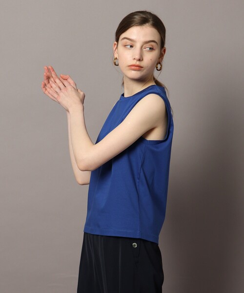 DRESSTERIOR(ドレステリア)の「◆【接触冷感/抗菌防臭/消臭】アイスクリアコットンノースリーブTシャツ(タンクトップ・レディース・チャコールグレー/オフホワイト/ブルー/ライトパープル・38/36)」の18枚目の写真