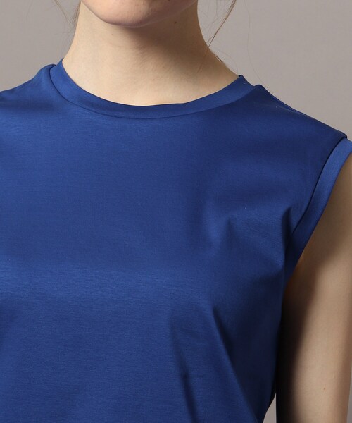DRESSTERIOR(ドレステリア)の「◆【接触冷感/抗菌防臭/消臭】アイスクリアコットンノースリーブTシャツ(タンクトップ・レディース・チャコールグレー/オフホワイト/ブルー/ライトパープル・38/36)」の20枚目の写真