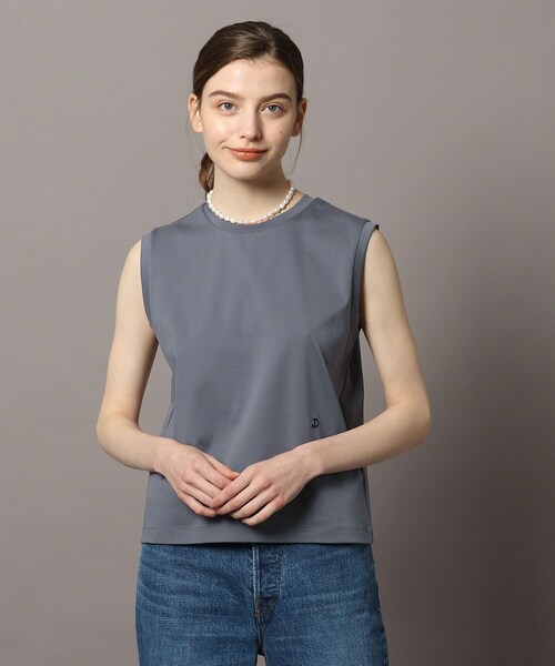 DRESSTERIOR(ドレステリア)の「◆【接触冷感/抗菌防臭/消臭】アイスクリアコットンノースリーブTシャツ(タンクトップ・レディース・チャコールグレー/オフホワイト/ブルー/ライトパープル・38/36)」の22枚目の写真
