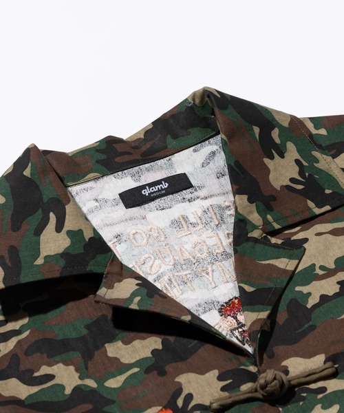 glamb（グラム）の「Needlework Military SH / ニードルワークミリタリーシャツ（シャツ/ブラウス・メンズ・ブラック/カーキ・L/S/M）」の9枚目の写真