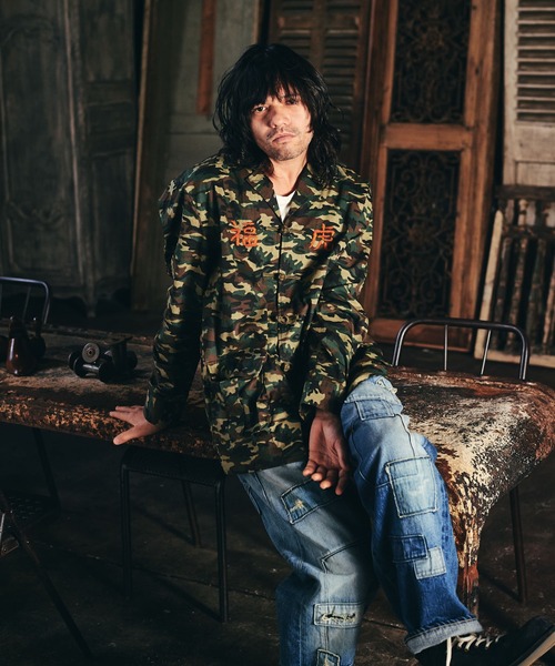 glamb（グラム）の「Needlework Military SH / ニードルワークミリタリーシャツ（シャツ/ブラウス・メンズ・ブラック/カーキ・L/S/M）」の22枚目の写真