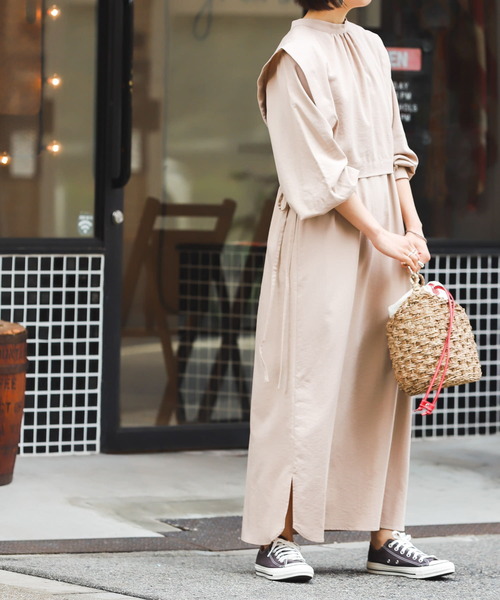 URBAN RESEARCH（アーバンリサーチ）の「レイヤードシャツワンピース（ワンピース・レディース・ブラック/グリーン系その他/モカ・38/36）」の12枚目の写真