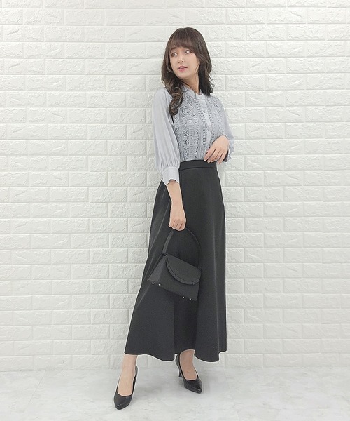 Lace Ladies(レースレディース)の「シフォンジョーゼット レースシャツ 七分袖(シャツ/ブラウス・レディース・ホワイト/ライトブルー/ブラック/ベージュ・FREE)」の18枚目の写真