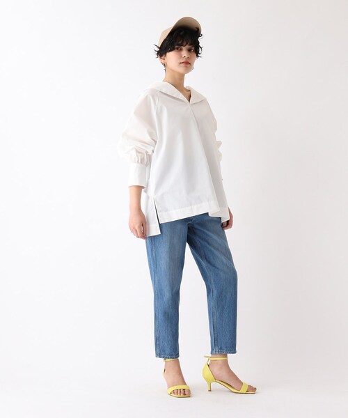 OPAQUE.CLIP（オペークドットクリップ）の「◆【C】セーラーカラーブラウス（シャツ/ブラウス・レディース・ライトブルー/ブラック/ホワイト系・36/40/38）」の21枚目の写真