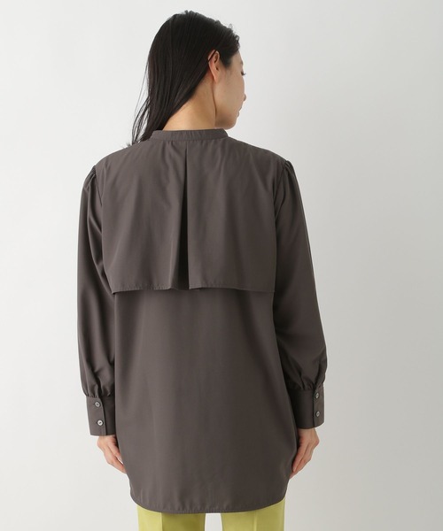 LEPSIM（レプシィム）の「ビックカラーデザインブラウス　272071（シャツ/ブラウス・レディース・オフホワイト/チャコールグレー・FREE）」の7枚目の写真