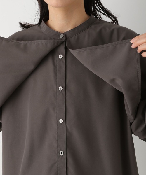 LEPSIM（レプシィム）の「ビックカラーデザインブラウス　272071（シャツ/ブラウス・レディース・オフホワイト/チャコールグレー・FREE）」の9枚目の写真