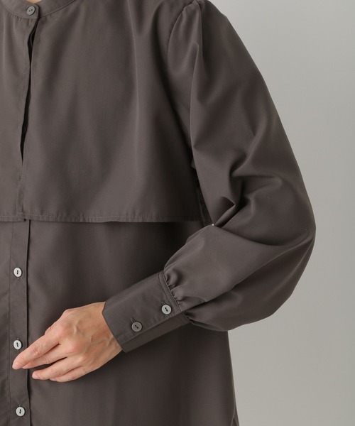 LEPSIM（レプシィム）の「ビックカラーデザインブラウス　272071（シャツ/ブラウス・レディース・オフホワイト/チャコールグレー・FREE）」の10枚目の写真