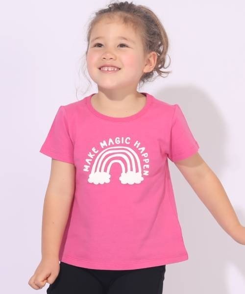 BABYDOLL（ベビードール）の「税抜990円 お着替えプリントTシャツ 6780K（Tシャツ/カットソー・キッズ・パープル/オフホワイト/ピンク/オレンジ/グリーン系その他/ベビーピンク/ピンク系その他/コーラルピンク・80ｃｍ/90cm/100cm/120cm/110cm）」の4枚目の写真