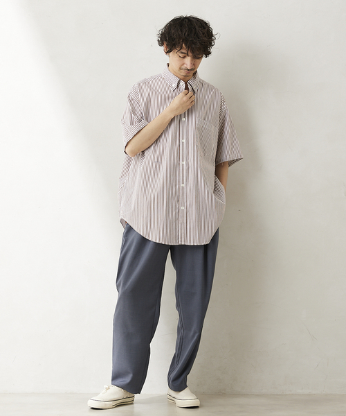 JOURNAL STANDARD relume（ジャーナルスタンダード　レリューム）の「Relume Sports Wear ボタンダウン半袖シャツ（シャツ/ブラウス・メンズ・グリーン/ブルー/ネイビー/ベージュ・MEDIUM/LARGE）」の17枚目の写真