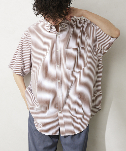 JOURNAL STANDARD relume（ジャーナルスタンダード　レリューム）の「Relume Sports Wear ボタンダウン半袖シャツ（シャツ/ブラウス・メンズ・グリーン/ブルー/ネイビー/ベージュ・MEDIUM/LARGE）」の18枚目の写真