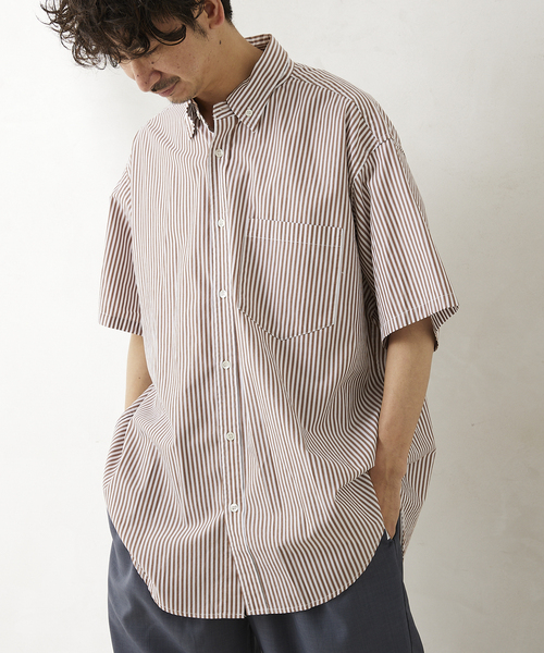 JOURNAL STANDARD relume（ジャーナルスタンダード　レリューム）の「Relume Sports Wear ボタンダウン半袖シャツ（シャツ/ブラウス・メンズ・グリーン/ブルー/ネイビー/ベージュ・MEDIUM/LARGE）」の19枚目の写真