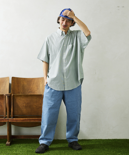 JOURNAL STANDARD relume（ジャーナルスタンダード　レリューム）の「Relume Sports Wear ボタンダウン半袖シャツ（シャツ/ブラウス・メンズ・グリーン/ブルー/ネイビー/ベージュ・MEDIUM/LARGE）」の20枚目の写真