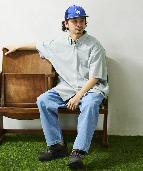 JOURNAL STANDARD relume（ジャーナルスタンダード　レリューム）の「Relume Sports Wear ボタンダウン半袖シャツ（シャツ/ブラウス・メンズ・グリーン/ブルー/ネイビー/ベージュ・MEDIUM/LARGE）」の22枚目の写真