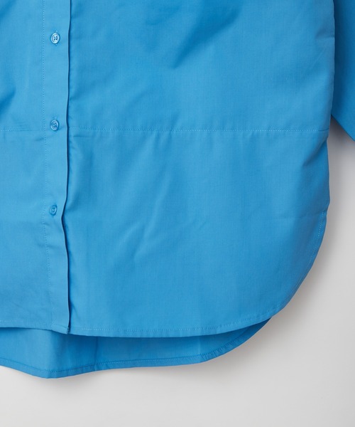 CIAOPANIC(チャオパニック)の「何通りも楽しめる、BIGポケットマルチWAYシャツ(シャツ/ブラウス・レディース・スカイブルー/オフホワイト/ピンク/グリーン・FREE)」の7枚目の写真