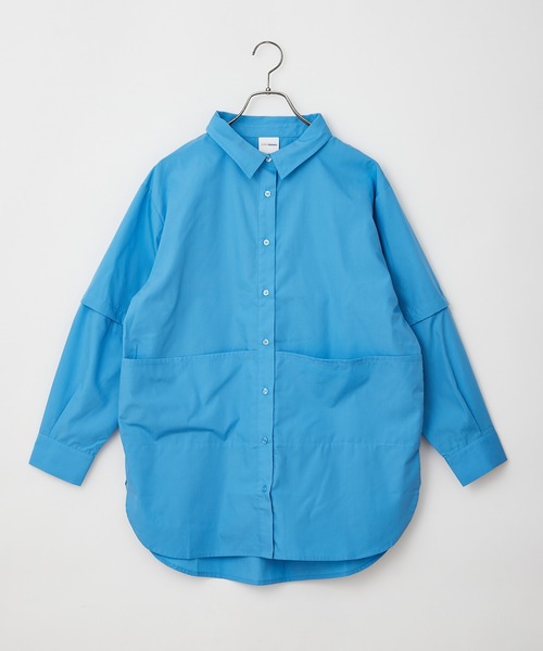 CIAOPANIC(チャオパニック)の「何通りも楽しめる、BIGポケットマルチWAYシャツ(シャツ/ブラウス・レディース・スカイブルー/オフホワイト/ピンク/グリーン・FREE)」の19枚目の写真