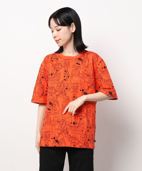 Disney(ディズニー)の「一部店舗/通販限定 親子お揃い ディズニー 総柄Tシャツ 6468A(Tシャツ/カットソー・レディース・オレンジ系その他/ピンク/ライトグリーン/グリーン/コーラルピンク/パープル/オレンジ/ターコイズブルー/ライトブルー/バイオレット・S/M/L/XL)」の9枚目の写真