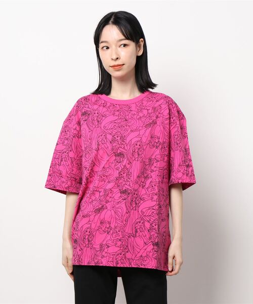 Disney(ディズニー)の「一部店舗/通販限定 親子お揃い ディズニー 総柄Tシャツ 6468A(Tシャツ/カットソー・レディース・オレンジ系その他/ピンク/ライトグリーン/グリーン/コーラルピンク/パープル/オレンジ/ターコイズブルー/ライトブルー/バイオレット・S/M/L/XL)」の8枚目の写真