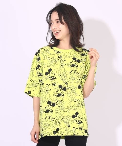 Disney(ディズニー)の「一部店舗/通販限定 親子お揃い ディズニー 総柄Tシャツ 6468A(Tシャツ/カットソー・レディース・オレンジ系その他/ピンク/ライトグリーン/グリーン/コーラルピンク/パープル/オレンジ/ターコイズブルー/ライトブルー/バイオレット・S/M/L/XL)」の13枚目の写真