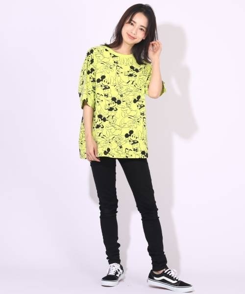 Disney(ディズニー)の「一部店舗/通販限定 親子お揃い ディズニー 総柄Tシャツ 6468A(Tシャツ/カットソー・レディース・オレンジ系その他/ピンク/ライトグリーン/グリーン/コーラルピンク/パープル/オレンジ/ターコイズブルー/ライトブルー/バイオレット・S/M/L/XL)」の16枚目の写真