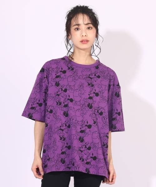 Disney(ディズニー)の「一部店舗/通販限定 親子お揃い ディズニー 総柄Tシャツ 6468A(Tシャツ/カットソー・レディース・オレンジ系その他/ピンク/ライトグリーン/グリーン/コーラルピンク/パープル/オレンジ/ターコイズブルー/ライトブルー/バイオレット・S/M/L/XL)」の18枚目の写真