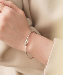 【ANOH オリジナル】【Silver925】ぺイブクリスタルバングル